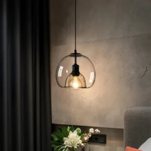Handblown Glass Orb Pendant Light P6093 4