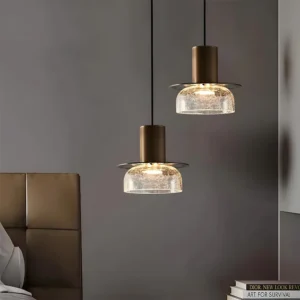 Retro Crackle Glass LED Dining Room Pendant Light P6020 4