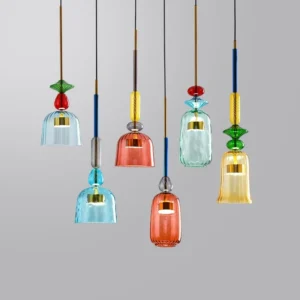 Modern Colorful Glass Pendant Light P6081 4