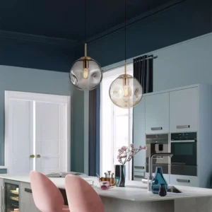 Minimalist Glass Sphere Pendant Lamp P6083 4