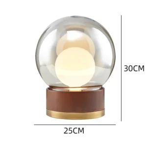 Wood and Glass Table Lamp TL-A018 2