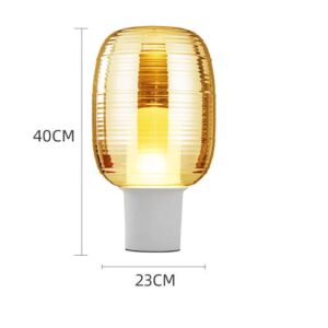Ribbed Glass Table Lamp TL-A006 6