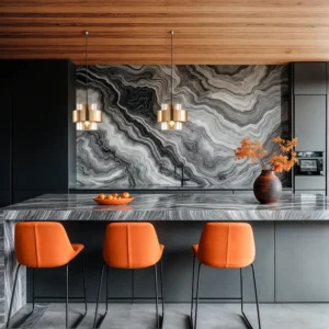 Modern Glass Pendant Light with Brass Finish P6089 5