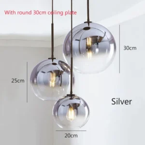 Gradient Glass Ball Pendant Light P6096 5