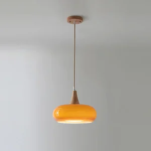 Nordic Glass and Wood Pendant Light P6082 6
