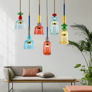 Modern Colorful Glass Pendant Light P6081 7