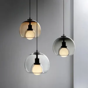 Handblown Glass Orb Pendant Light P6093 7