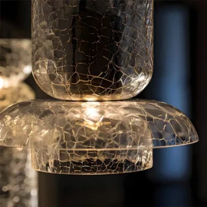Retro Crackle Glass LED Dining Room Pendant Light P6020 7