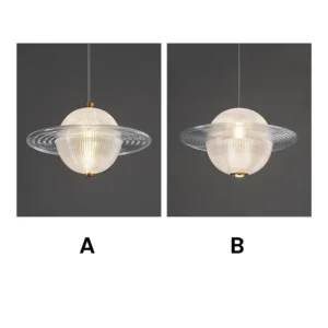 Vintage Glass Planet Pendant Light P6047 7