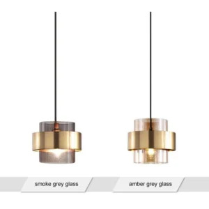 Modern Glass Pendant Light with Brass Finish P6089 7