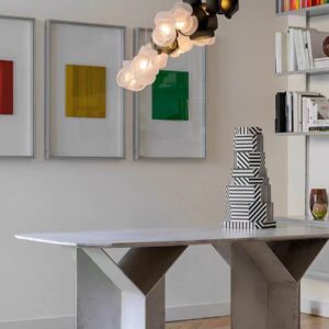 Modern Petal Glow Glass Pendant Light P6055 1