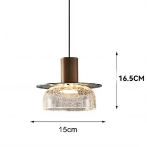 Retro Crackle Glass LED Dining Room Pendant Light P6020 8