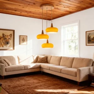 Nordic Glass and wood Pendant Light P6082 13