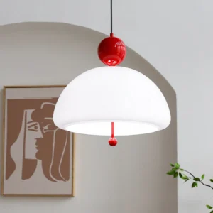 French Retro Creamy White Pendant Light P6034 8