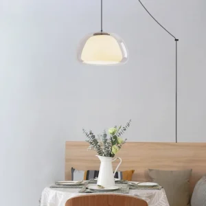 Modern Milk Glass Jelly Pendant Light P6040 8