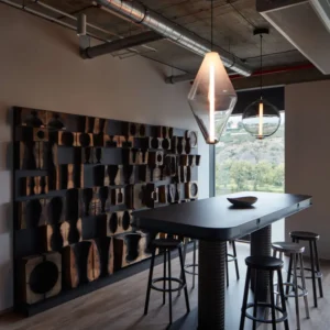 Modern Geometric Glass Pendant Light P6044 2