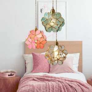 Modern Flower Glass Pendant Light P6062 8