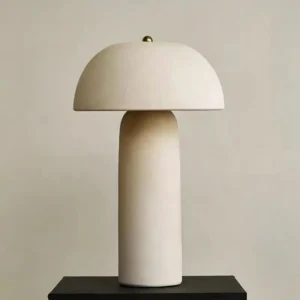 Minimalist Mushroom Ceramic Table Lamp with Dome Shade TL-H032 3