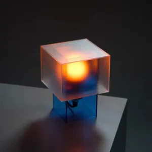 Geometric Acrylic Cube Table Lamp with Contrast Base TL-G004 5