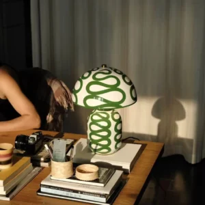 Modern Green Pattern Ceramic Table Lamp TL-H018 4