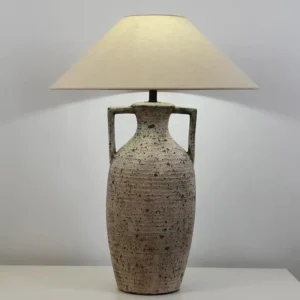 Wabi-Sabi Vase Shape Ceramic Table Lamp with Fabric Shade TL-H021 4