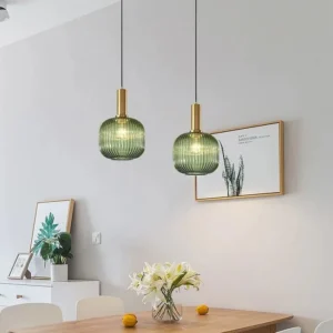 Retro Lantern Shape Glass Pendant Light P6049 9