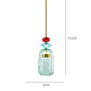 Modern Colorful Glass Pendant Light P6081 9