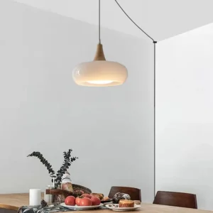 Nordic Glass and wood Pendant Light P6082 14