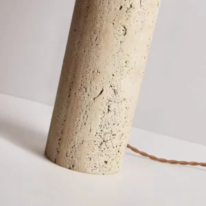 Modern Travertine Base Opal Glass Table Lamp TL-J001 3