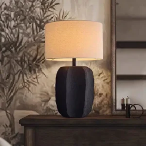Modern Black Ceramic Table Lamp for Bedroom Living Room TL-H020 3
