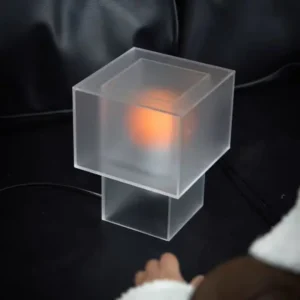 Geometric Acrylic Cube Table Lamp with Contrast Base TL-G004 3