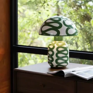 Modern Green Pattern Ceramic Table Lamp TL-H018 2