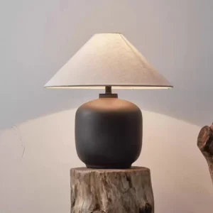 Scandinavian Style Ceramic Table Lamp with Fabric Shade TL-H028 1