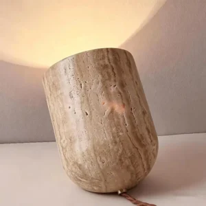 Modern Tilted Travertine Table Lamp TL-J007 1