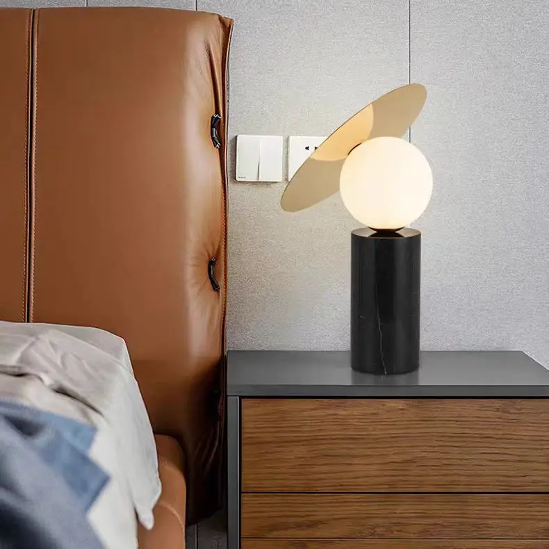 Modern Black Marble base with Metal Table Lamp TL-D011 2