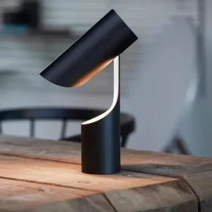 Modern Curved Twisted Body Matte Black Table Lamp TL-B049 4