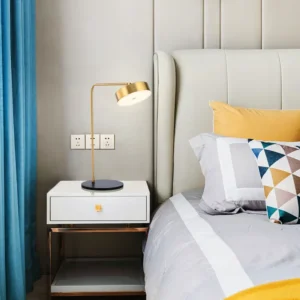 Minimalist Brass & Black Finish Metal LED Table Lamp TL-B054 3