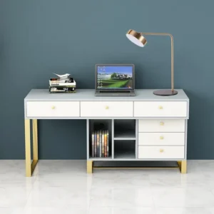 Minimalist Brass & Black Finish Metal LED Table Lamp TL-B054 4