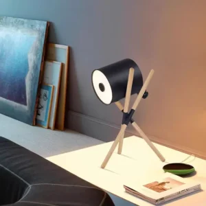 Modern Wooden Tripod Table Lamp with Metal Shade TL-B055 2