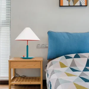 Modern Color Block Cone Shade Metal Table Lamp TL-B056 3