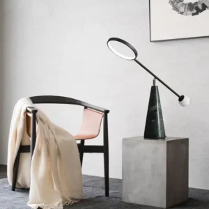 Modern Ring Head Table Lamp with Marble Base TL-D008 3