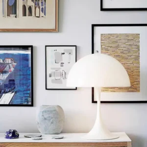 Nordic White Metal & Acrylic Mushroom Table Lamp TL-B069 2