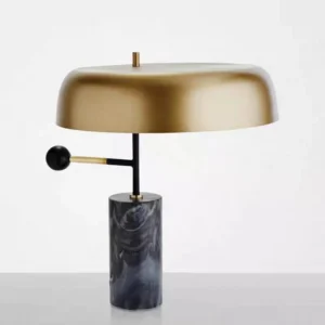 Mid-Century Marble Base Metal Shade Table Lamp TL-D007 1