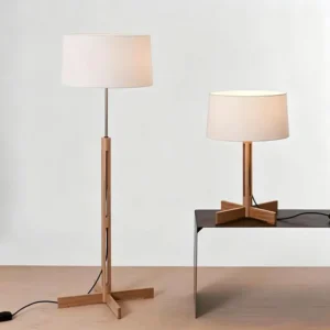 Minimalist Cross Base Solid Wood Table Lamp TL-N004 1