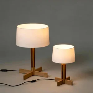 Minimalist Cross Base Solid Wood Table Lamp TL-N004 3