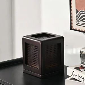 Minimalist Square Hollow Wooden Table Lamp TL-N005 1