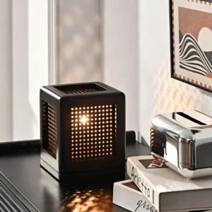 Minimalist Square Hollow Wooden Table Lamp TL-N005 4