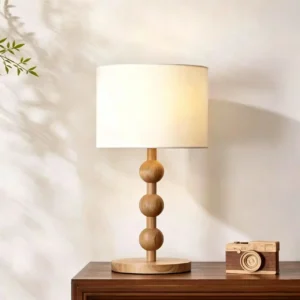 Modern Wood Stacked Ball Bedside Table Lamp TL-N007 2