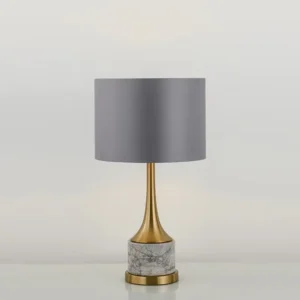 Grey Fabric Shade Table Lamp with Marble Base TL-D017 4