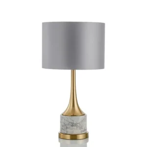 Grey Fabric Shade Table Lamp with Marble Base TL-D017 3